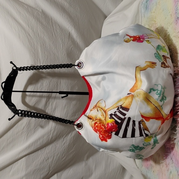 DSW Handbags - DSW Designer Vintage Satin Large Tote Shopper Bag Like New